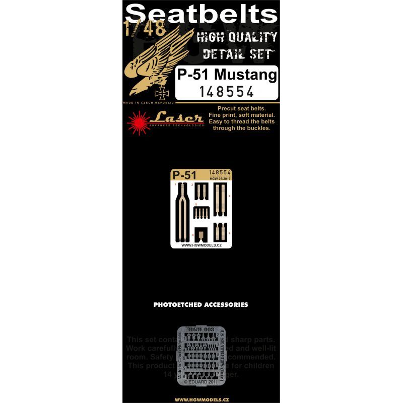 1:48 P-51 Mustang - Seatbelts