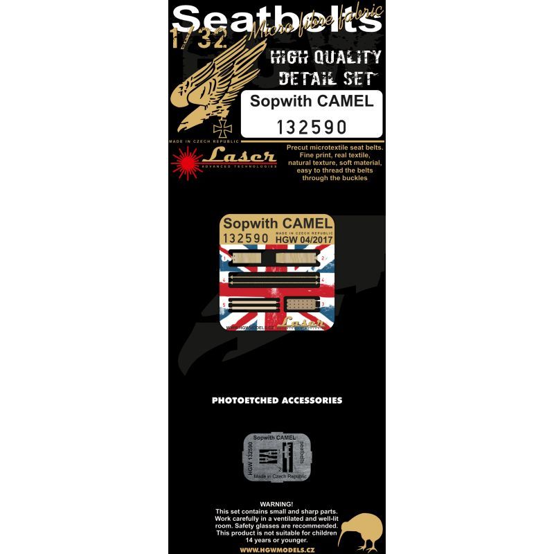 1:32 Sopwith Camel - Seatbelts