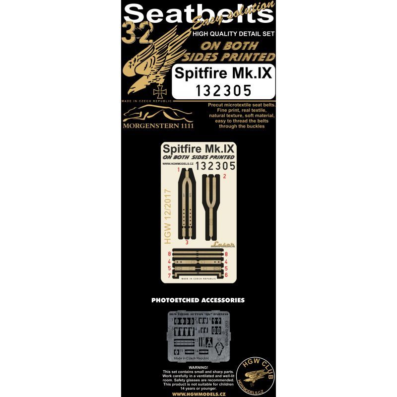 1:32 Spitfire Mk.IX - Double-sided Seatbelts