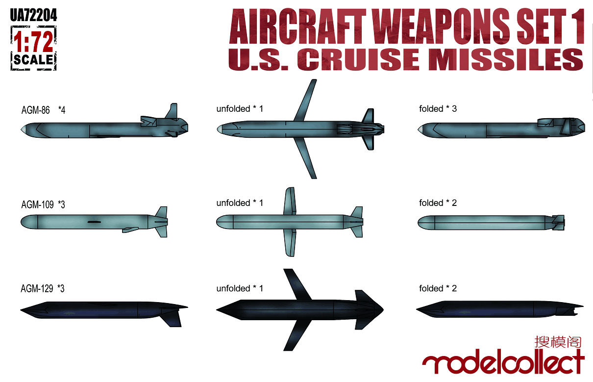 1:72 Aircraft weapons set1 U.S.cruise missiles