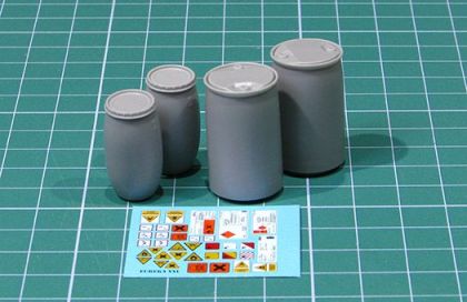 1:35 Plastic Chemical Storage Drums Set#2 (4)