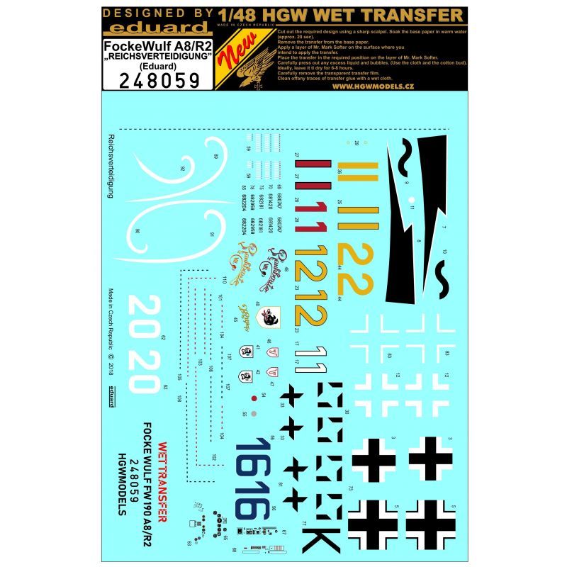 1:48 Focke Wulf A8/R2 Reichsverteidigung - Markings