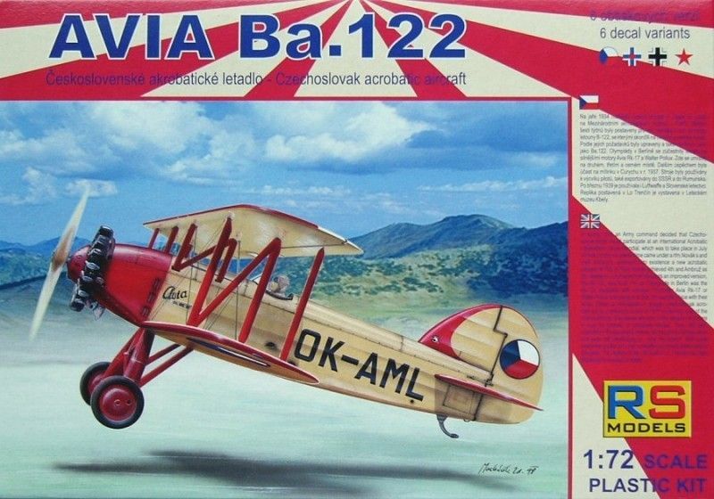 1:72 Avia Ba.122 Czechoslovak acrobatic aircraft