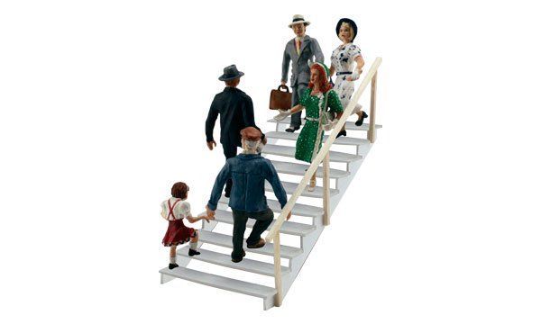 Taking the Stairs - HO Scale
