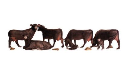 Black Angus Cows - HO Scale