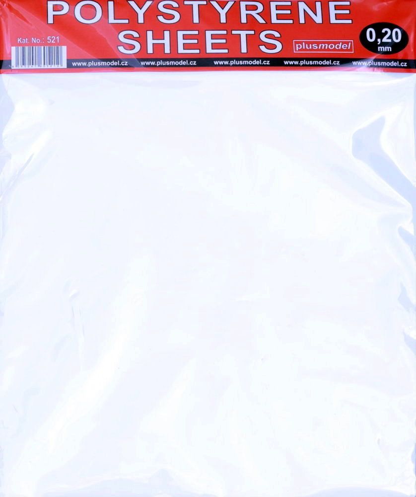 Polystyrene sheets 0,2 mm