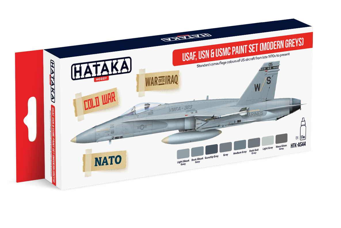 USAF, USN & USMC paint set (modern greys)