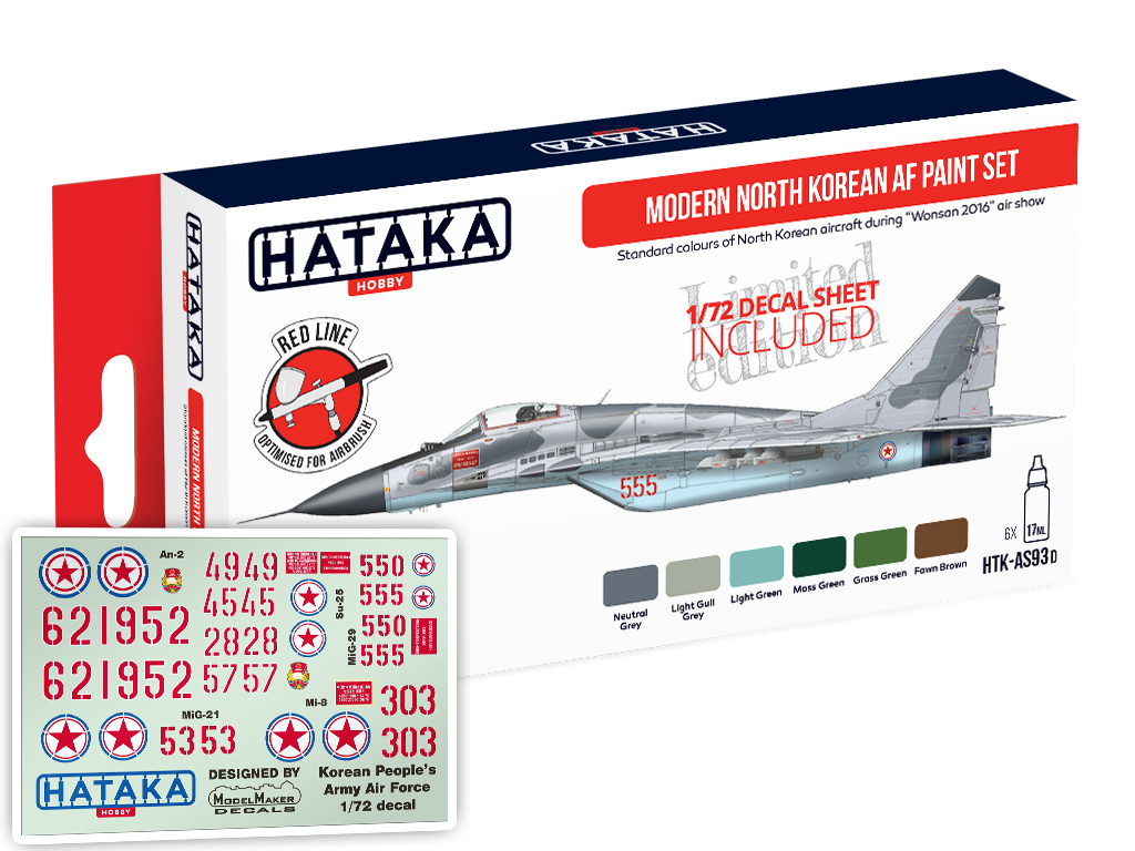 Modern North Korean AF paint set (Lim.Ed. with 1/72 decals)