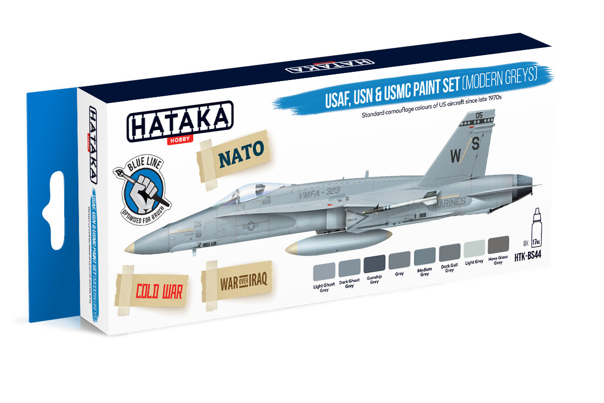 USAF, USN & USMC paint set (modern greys)