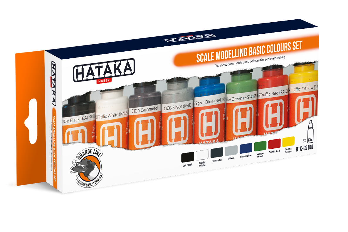 Scale modelling basic colours set