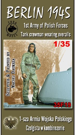 1:35 1st Army of Polish Forces Tank crewman wearing overalls