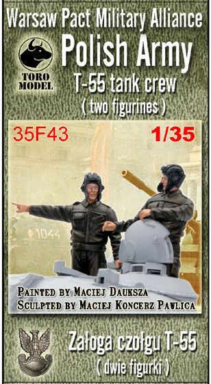 1:35 Warsaw Pact Military Alliance - Polish Army - T-55 tank crew (2 figurines)