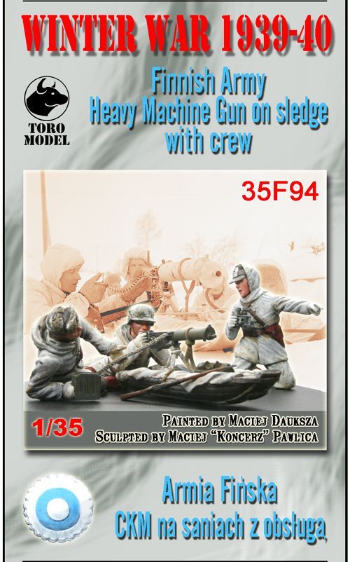 1:35 Winter War 1939-40 - Finnish Army - Heavy Machine Gun on sledge with crew