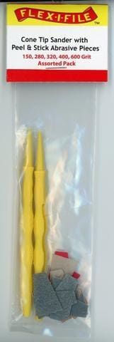 Cone Tip Sander with Peel & Stick Abrasive Pieces