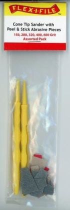 Cone Tip Sander with Peel & Stick Abrasive Pieces