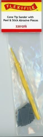Cone Tip Sander with Peel & Stick Abrasive Pieces 320 Grit