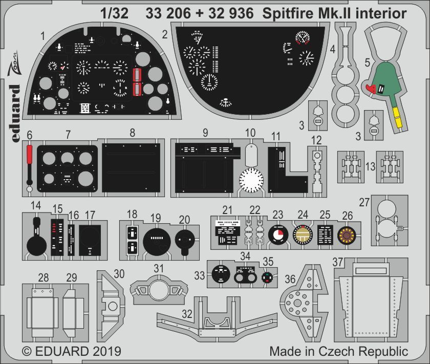 1:32 Spitfire Mk.II interior