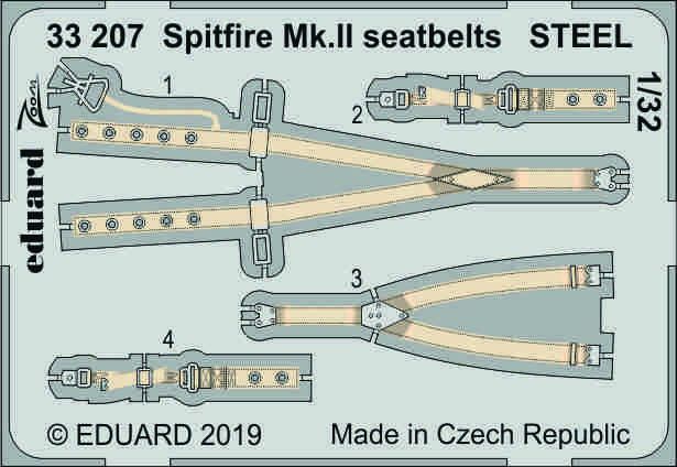 1:32 Spitfire Mk.II seatbelts STEEL
