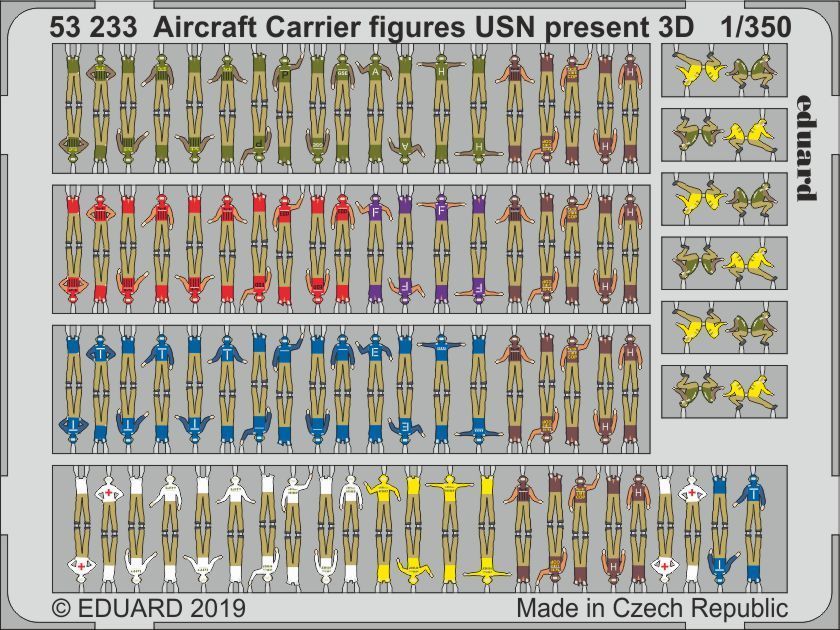 1:350 Aircraft Carrier figures USN present 3D
