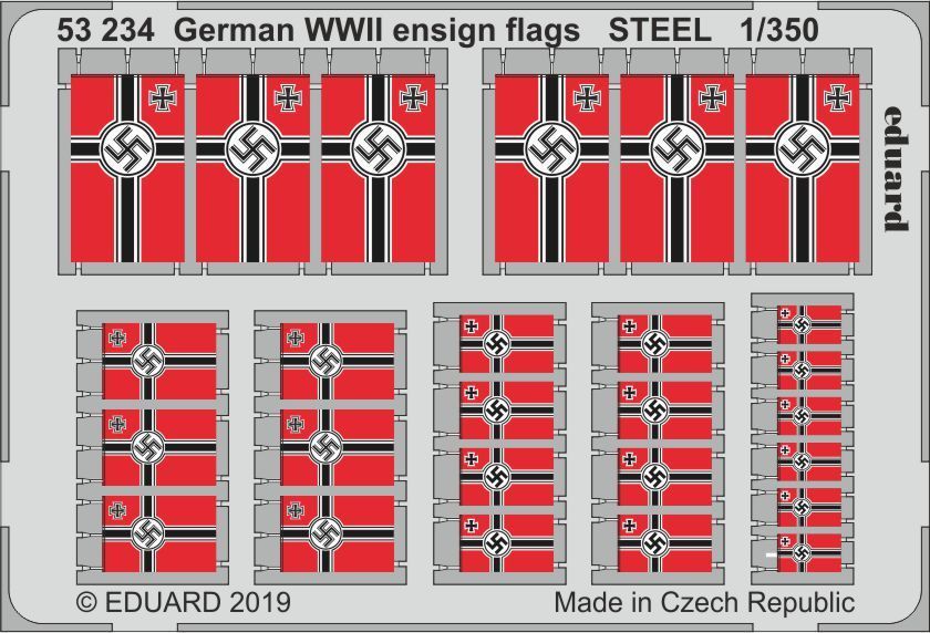 1:350 German WWII ensign flags STEEL