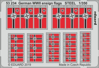 1:350 German WWII ensign flags STEEL