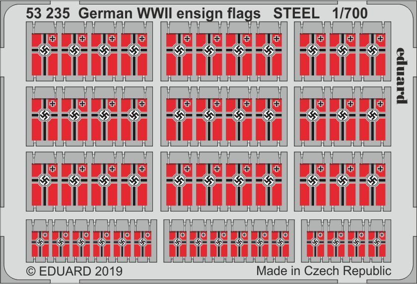 1:700 German WWII ensign flags STEEL
