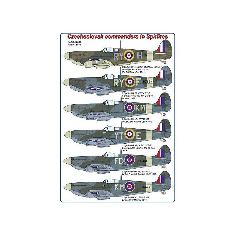 1:48 Czechoslovak commanders in the Spitfires