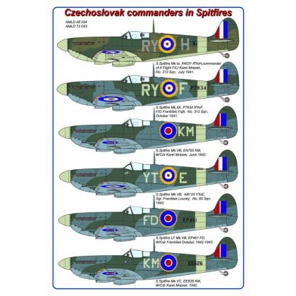1:72 Czechoslovak commanders in the Spitfires