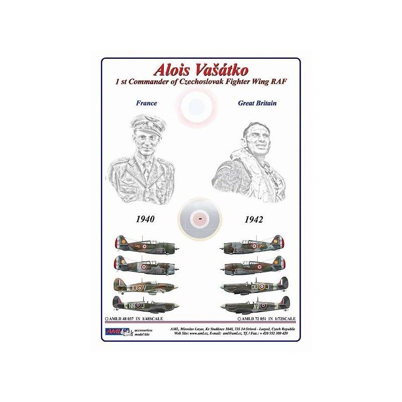 1:72 Alois Vašátko - 1st Commander of Czechoslovak Wing RAF