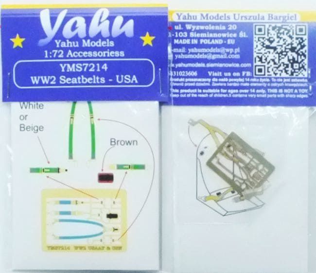 1:72 WW2 seat belts USAAF & US NAVY