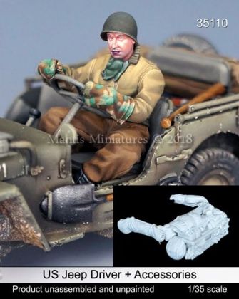 1:35 US Jeep Driver + accessories