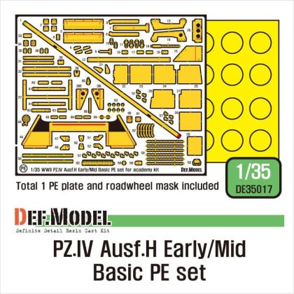 1:35 German Pz.IV Ausf.H Early/Mid Basic Photo-Etched Set