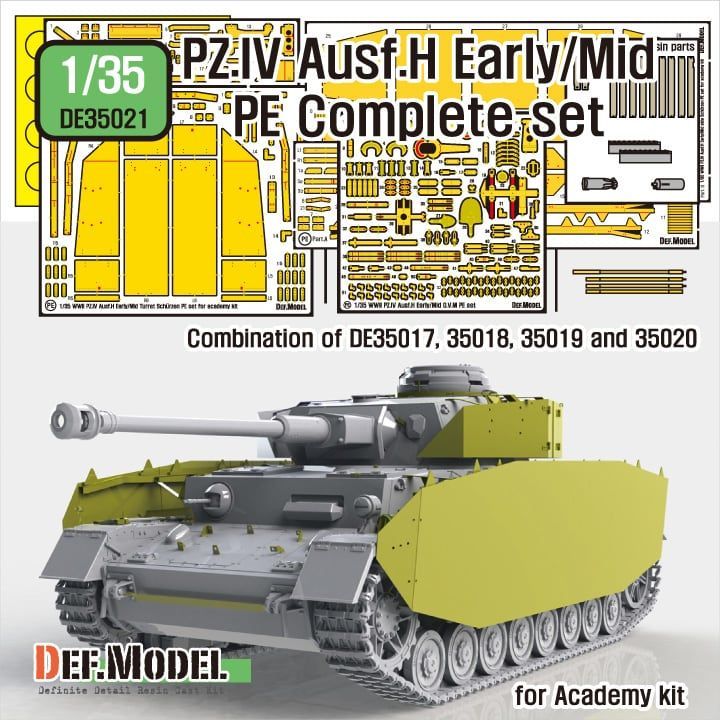 1:35 German Pz.IV Ausf.H Early/Mid Value Photo-Etched Set