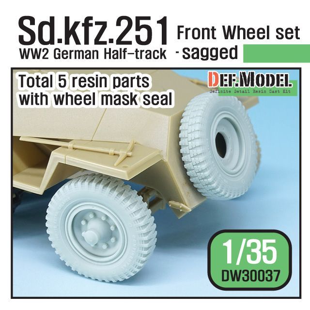 1:35 Sd.Kfz. 251 Half-Track Sagged Front Wheel