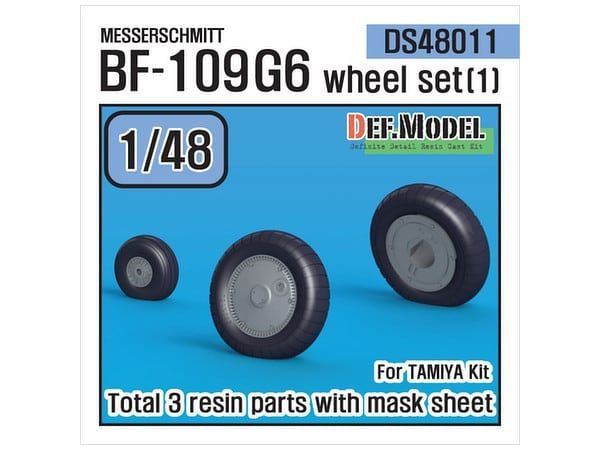 1:48 Messerschmitt Bf-109G6 Wheel set (1) (Tamiya)