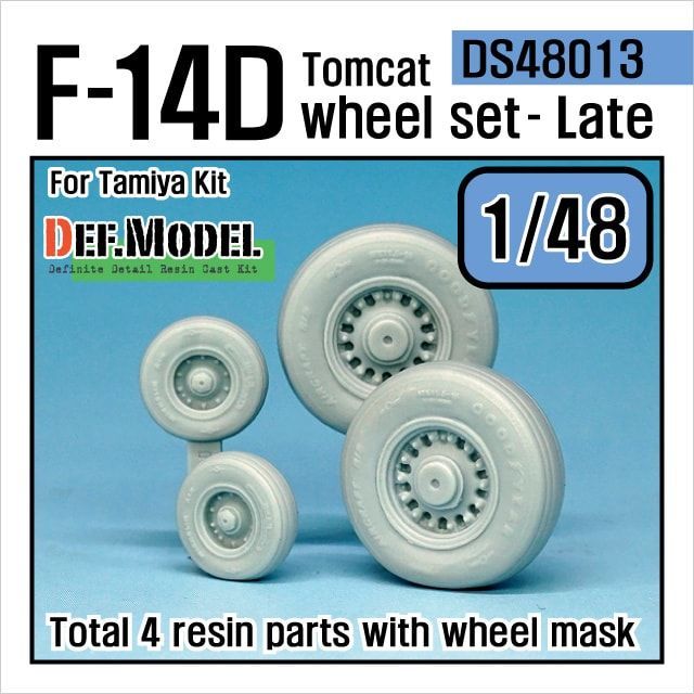 1:48 F-14D Tomcat Sagged Wheel Set Late. (for Tamiya)