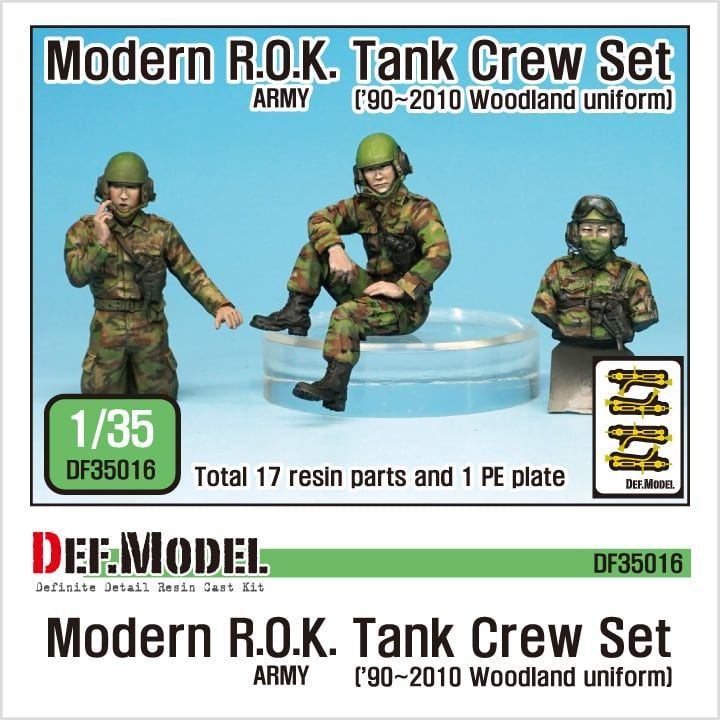 1:35 Modern ROK Army Tank Crew set ('90-2010) 3pcs Set