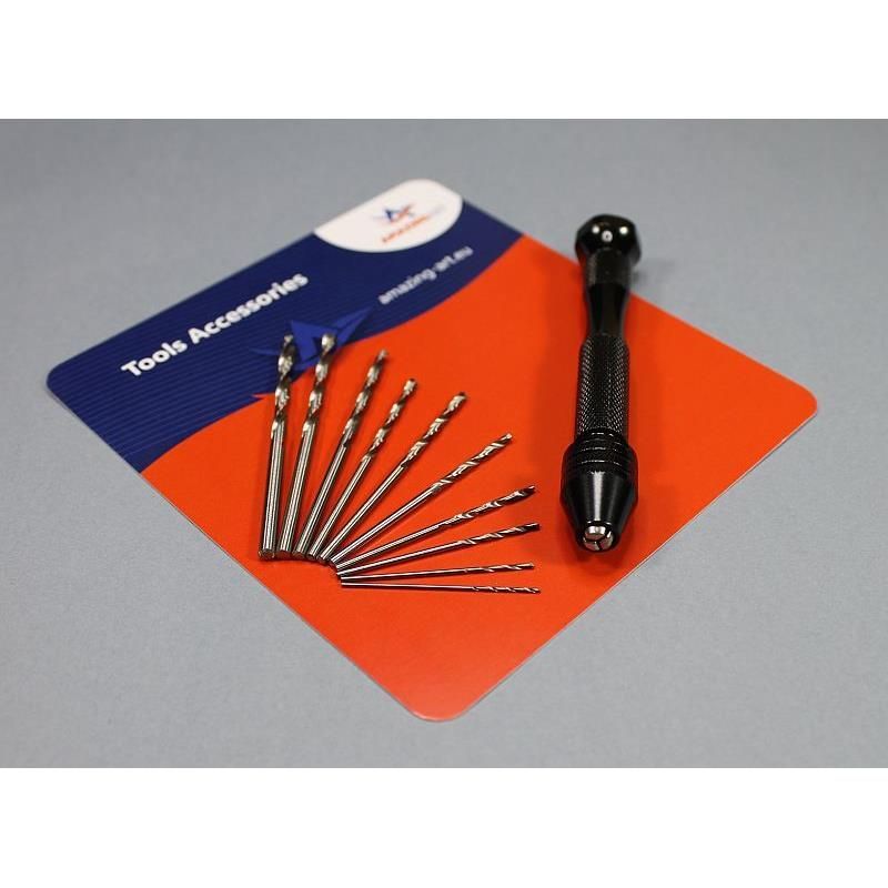 MINI Hand drill + 10 different drill sizes
