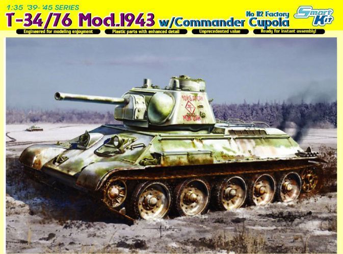 1:35 T-34/76 Mod. 1943 w/Commander Cupola (No. 112 Factory)