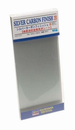 SILVER CARBON FINISH 20 1 SHEET (90 X 200MM)