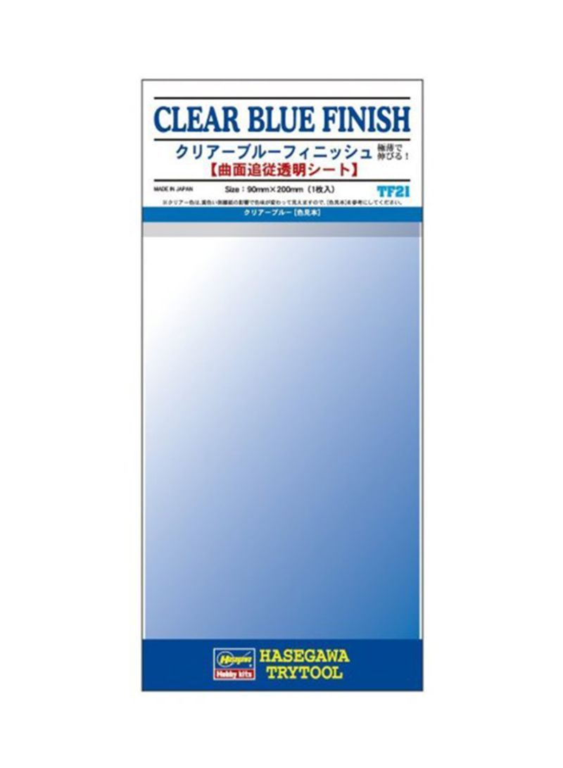 CLEAR BLUE FINISH 1 SHEET (90 X 200MM)