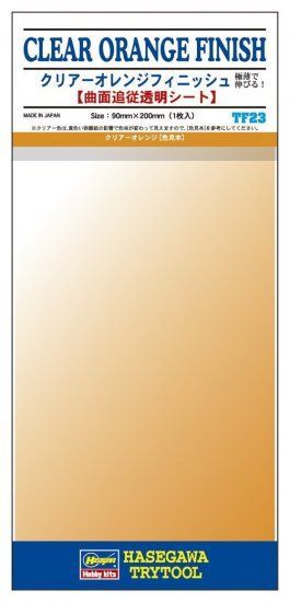 CLEAR ORANGE FINISH 1 SHEET (90 X 200MM)