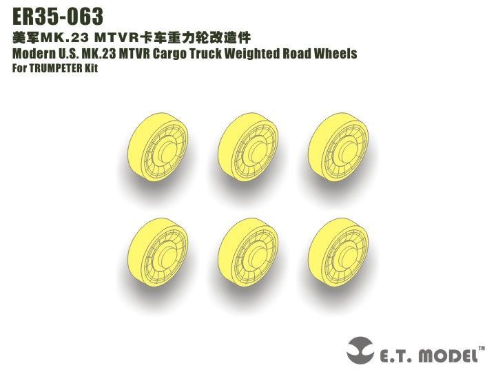 1:35 Modern U.S. MK.23 MTVR Cargo Truck Weighted Road Wheels
