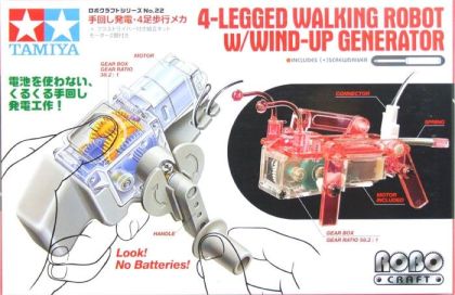 4-LEGGED WALKING ROBOT W/WIND-UP GENERATOR