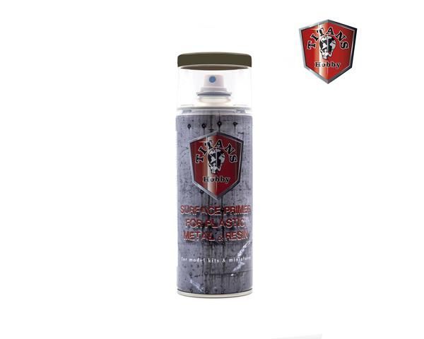 MILITARY GREEN MATT PRIMER Spray for Plastic, Metal & Resin 400ml