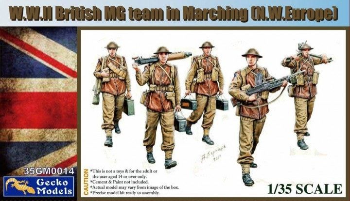 1:35 W.W. II British MG Team Marching (N.W. Europe)
