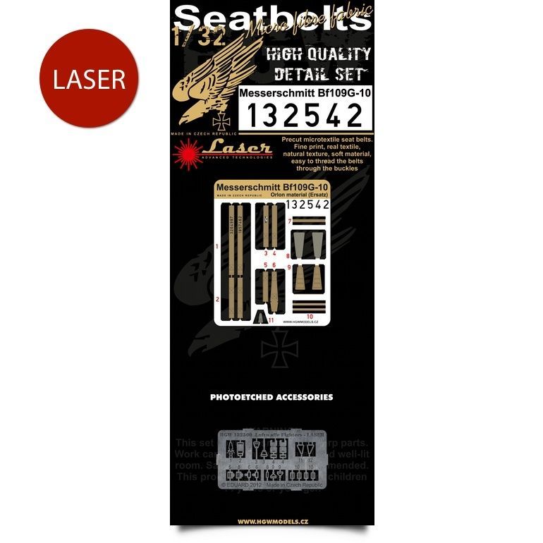 1:32 Bf 109G-10 - Orlon (Ersatz) Seatbelts