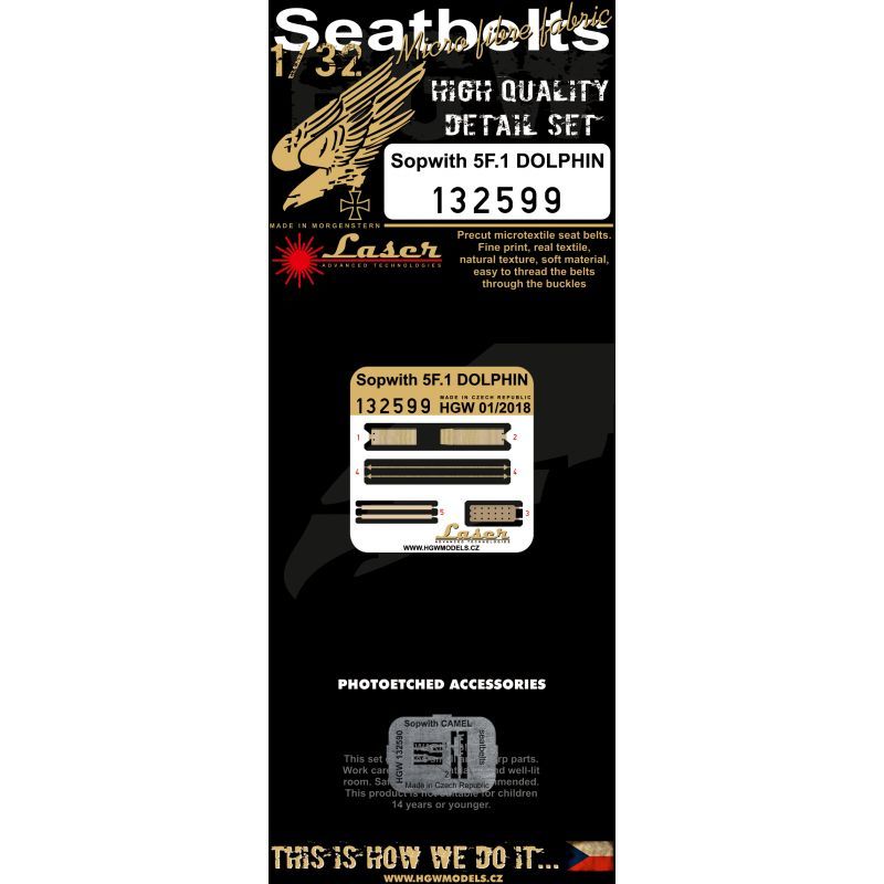 1:32 Sopwith 5F.1 Dolphin - Seatbelts