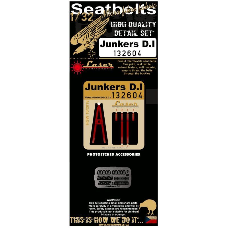 1:32 Junkers D.I - Seatbelts