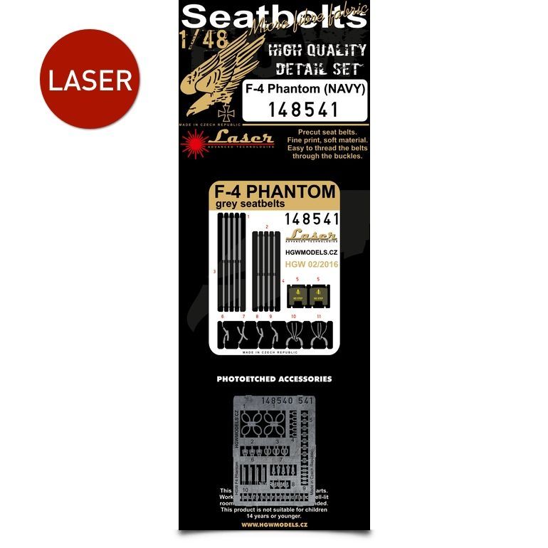 1:48 F-4 Phantom (NAVY) - Seatbelts